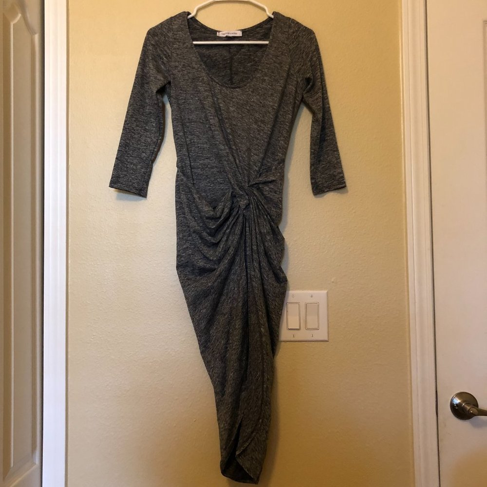 The Vanity Room Grey Dress with Knot Size XS NWOT